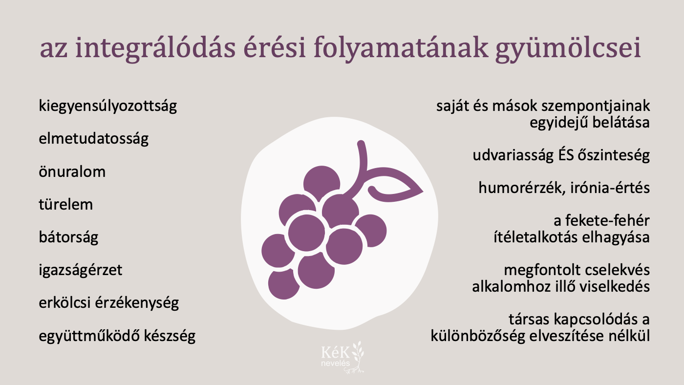 Az integrálódás érési folyamatának gyümölcsei